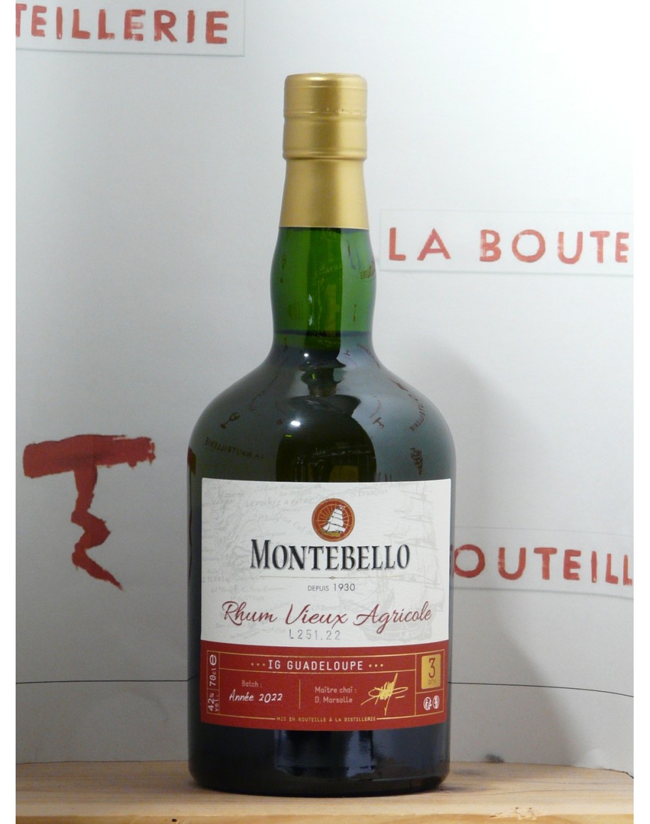 Rhum - Montebello - Rhum vieux agricole 3 ans