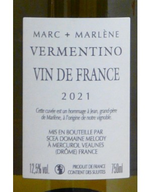 Vin de France - Domaine Mélody - "Marc + Marlène" 2021