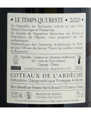 Coteaux de l'Ardèche - Salel et Renaud - "Le temps qui reste" 2020