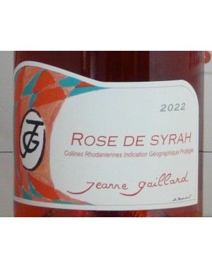 IGP Collines Rhodaniennes - Jeanne Gaillard - "Rosé de syrah" 2022