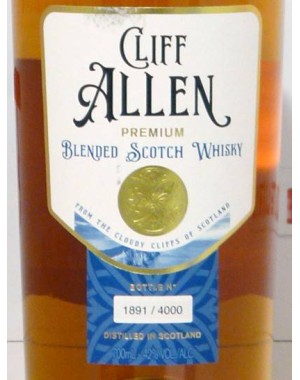 Whisky - Cliff Allen -  Premium (Tourbé)