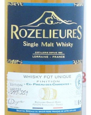 Whisky - Rozelieures - Finition Fût Pineau des Charentes