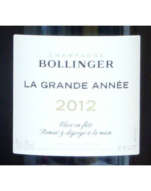 Champagne Bollinger - "La Grande Année" 2012 avec coffret